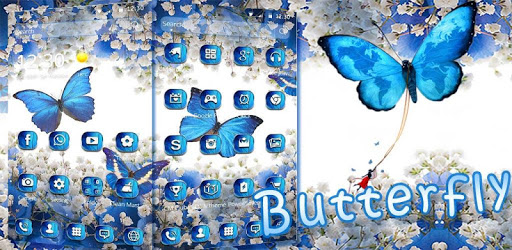 Blue Butterfly Dream Theme Wallpaper pc screenshot Blue Butterfly Dream Theme Wallpaper pc screenshot
