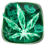 Neon Fire Weed Skull Themes HD Wallpapers 3D icons icon