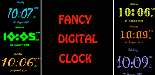 Fancy LED digital clock LWP pc screenshot