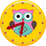 Cute Owl Clock Widget icon