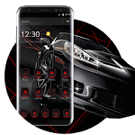 Luxury Black Red Car Theme icon