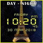 Day night automatic change clock wallpaper icon
