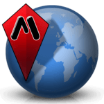 GPS on ski map icon