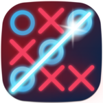 Tic Tac Toe x-o game Glitter GLOW icon