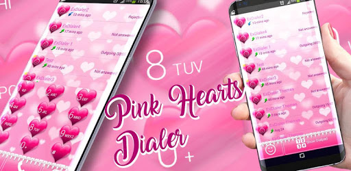 Pink Hearts Dialer Theme pc screenshot Pink Hearts Dialer Theme pc screenshot