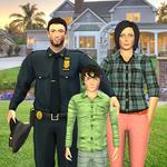 Virtual American police Family Dad: Family Games icon