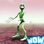 The green alien dance icon