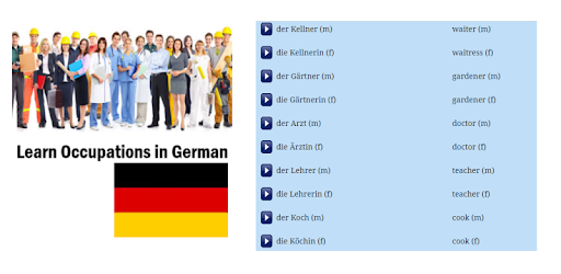 Learn Occupations in German pc screenshot