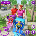Virtual Mother New Baby Twins Family Simulator icon