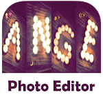 Photo Editor : Write your name with a candles icon