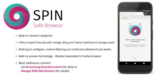 SPIN Safe Browser pc screenshot SPIN Safe Browser pc screenshot