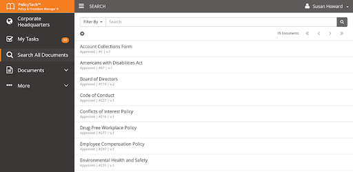 PolicyTech Mobile pc screenshot PolicyTech Mobile pc screenshot