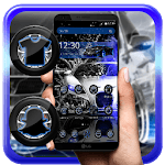 Neon Blue Car Theme icon