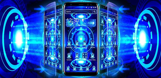 Neon Hologram Tech Theme pc screenshot Neon Hologram Tech Theme pc screenshot