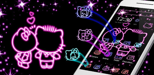 Neon Love Kitty Theme pc screenshot Neon Love Kitty Theme pc screenshot