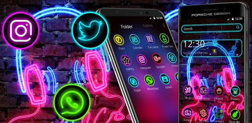Neon Music Light Theme pc screenshot Neon Music Light Theme pc screenshot