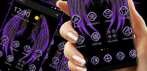 Neon Purple Wings Theme pc screenshot Neon Purple Wings Theme pc screenshot