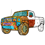 Cars Glitter Color by Number-Vehicle Coloring Book icon