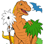 Dinosaur Color by Number - Animals Coloring Pages icon
