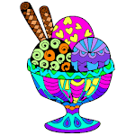 Ice Cream Color by Number - Food Coloring Pages icon