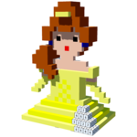 Princess 3D Color by Number: Voxel Coloring Book icon