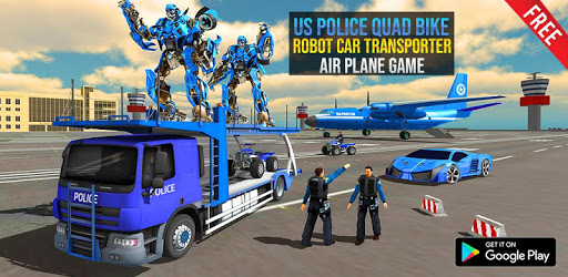 US Police Quad Bike ATV Robot Car Transporter Game pc screenshot