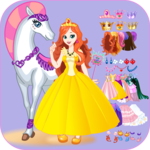 White Horse Princess Dress Up icon