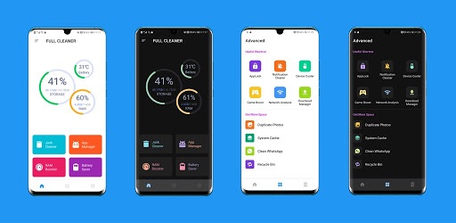 Full Cleaner - Dark theme phone cleaner & booster pc screenshot Full Cleaner - Dark theme phone cleaner & booster pc screenshot