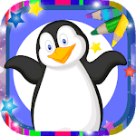 Paint magic penguins icon