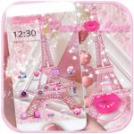 Theme Pink Paris Eiffel Tower icon