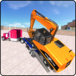 Construction Machines Transporter Truck icon