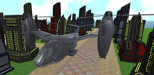 sci fi airplane helicopter 3D pc screenshot