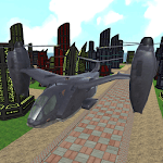 sci fi airplane helicopter 3D icon