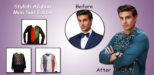 Stylish Afghan man suit photo editor pc screenshot