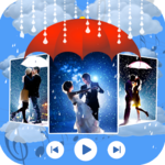 rain photo slide show with music icon