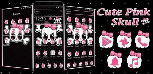 Pink Cute Skull Theme pc screenshot Pink Cute Skull Theme pc screenshot
