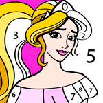 Princess Color by Number – Princess Coloring Book icon