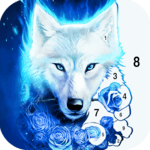 Wolf Coloring Book: Free paint by number offline icon