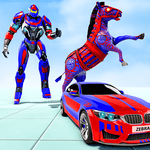 Wild Zebra Robot Car Transform Game Car Robot War icon