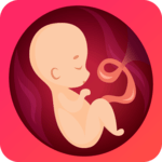 Pregnancy due date tracker with contraction timer icon