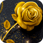 AppLock Theme Golden Rose icon