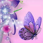 purple butterflies wallpaper icon