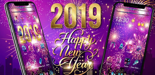 Happy New Year 2019 theme pc screenshot Happy New Year 2019 theme pc screenshot