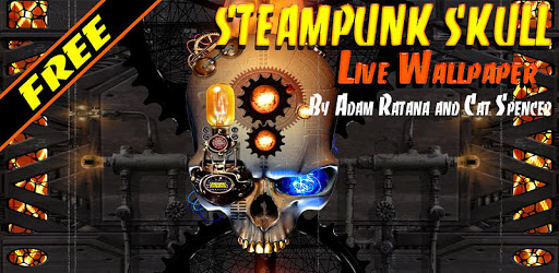 Steampunk Skull Free Wallpaper pc screenshot