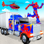 Grand Police Truck Robot War Transform Robot Games icon