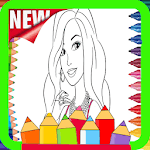 Coloring Barbie icon