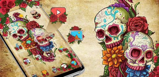 Rose Flower Smoke Skull Theme pc screenshot Rose Flower Smoke Skull Theme pc screenshot