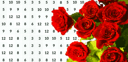 Roses Pixel Art: Flowers Color by Number pc screenshot