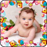 Baby photo frames maker icon