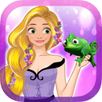 Long Golden Hair Princess Dress up game icon